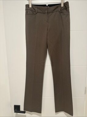 Express Women's Boot-Cut Dress Pants in Olive Brown